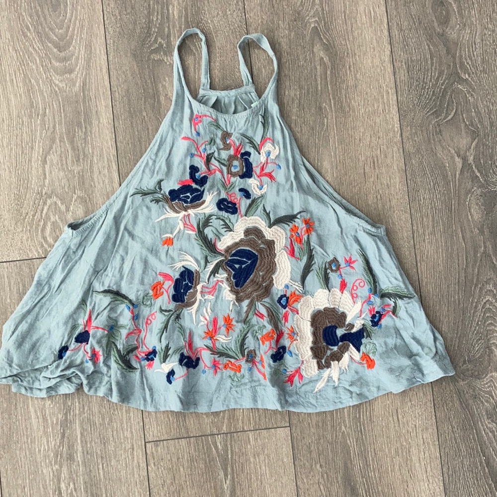 Embroidered tank top